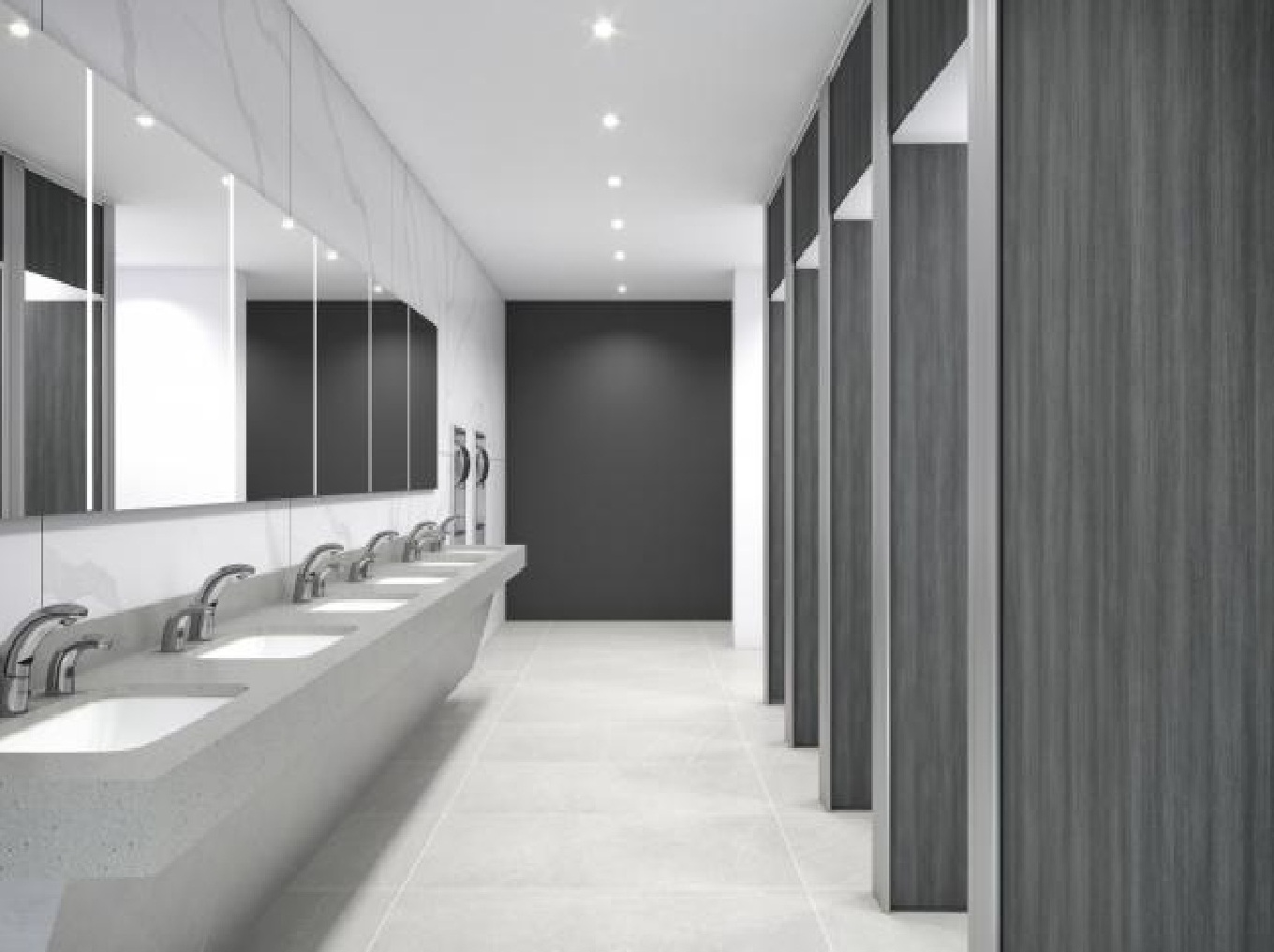 European transit hub washroom modernization with vandal-resistant fixtures